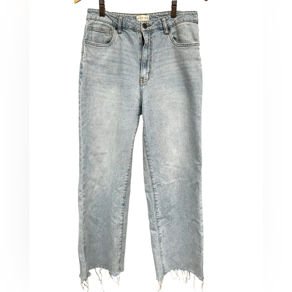 Oliver Logan Aberdeen Wide Leg‎ Crop Jeans Women’s 29 Light Wash Like New!